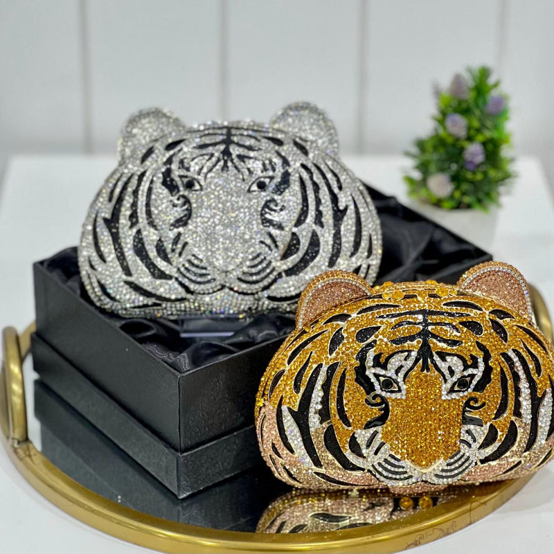 TIGER CRYSTAL CLUTCH