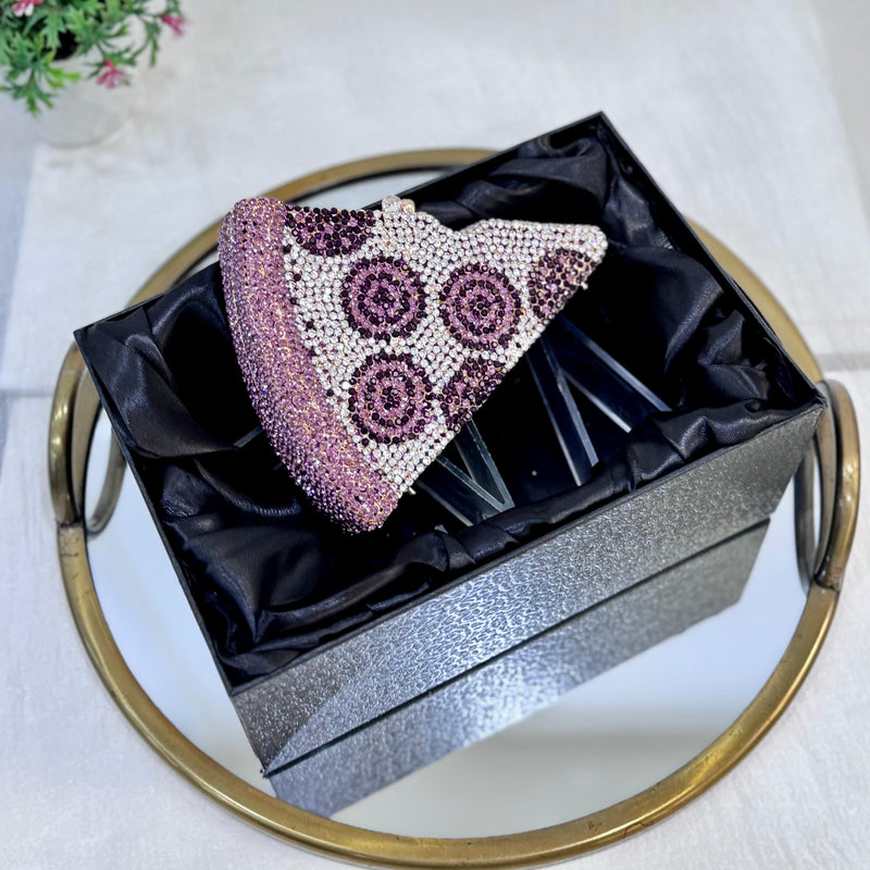 PIZZA CRYSTAL CLUTCH