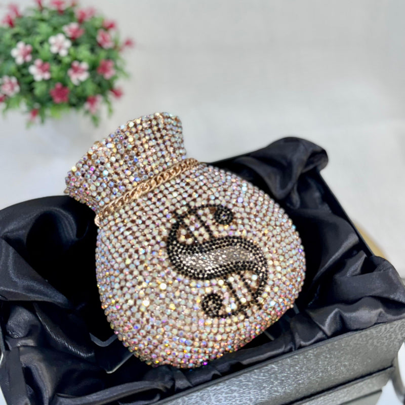 DOLLAR CRYSTAL CLUTCH